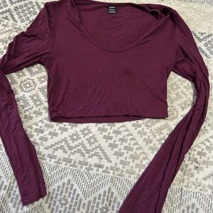 SHEIN Deep Purple Long Sleeve Top